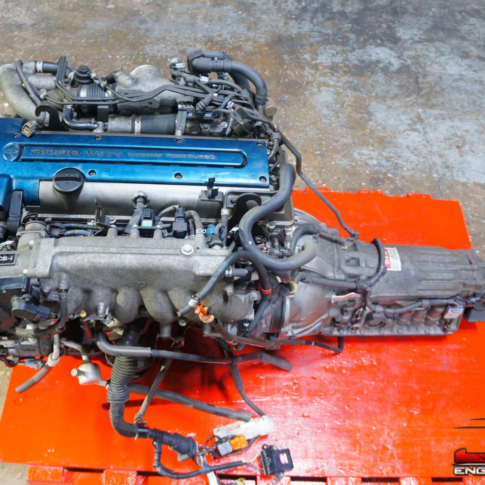 JDM TOYOTA ARISTO 3.0L 2JZ-GTE VVTi ENGINE w/ AUTOMATIC TRANSMISSION NO ECU HARNESS IGNITOR